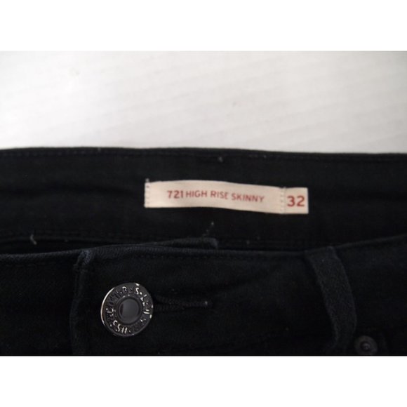 Levis Womens Jeans 32 High Rise Skinny Black Plus Size Stretch - Picture 7 of 10
